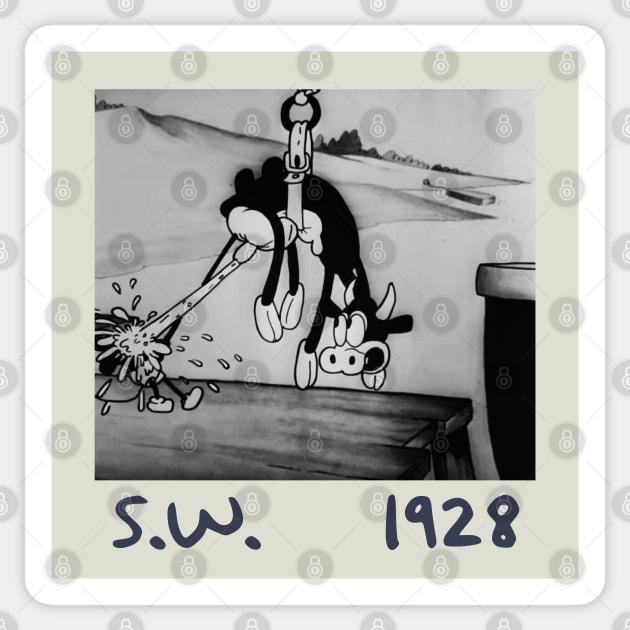 Steamboat Willie 1928 - 5 Sticker by Megadorim